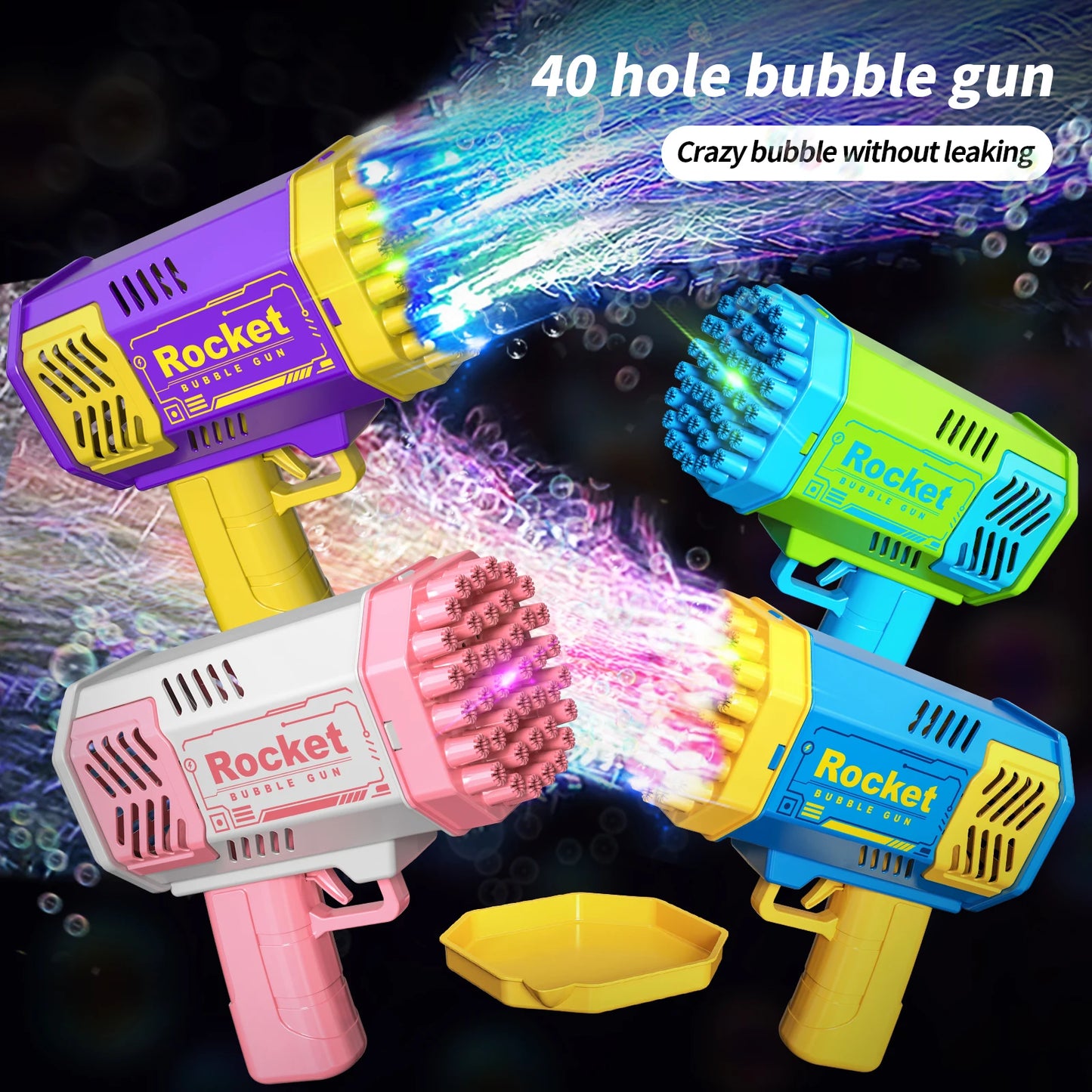 One Pack Of Children's 40 Holes Rocket Launcher Handheld Portable