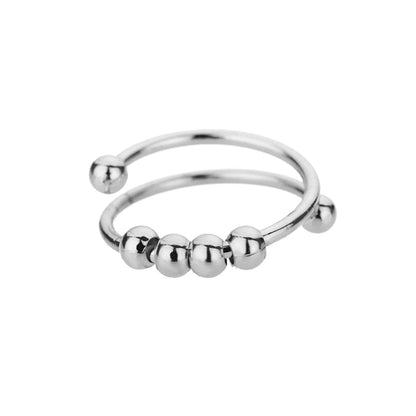 Anxiety Ring Beads Rings For Women Men Stainless Steel Ring Spinner