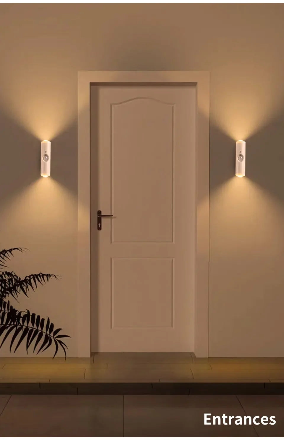 Double-head LED Night Light with Motion Sensor RGB Rechargeable Magnetic Wall Lamp Mood Ambient Light for Cabinet Hallway Stair