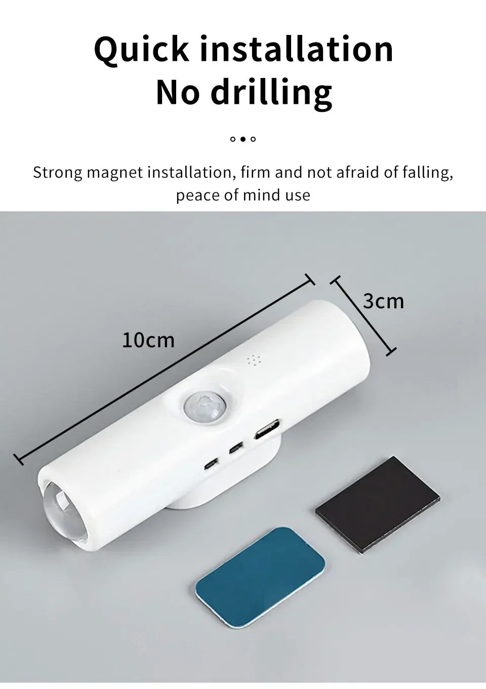 Double-head LED Night Light with Motion Sensor RGB Rechargeable Magnetic Wall Lamp Mood Ambient Light for Cabinet Hallway Stair