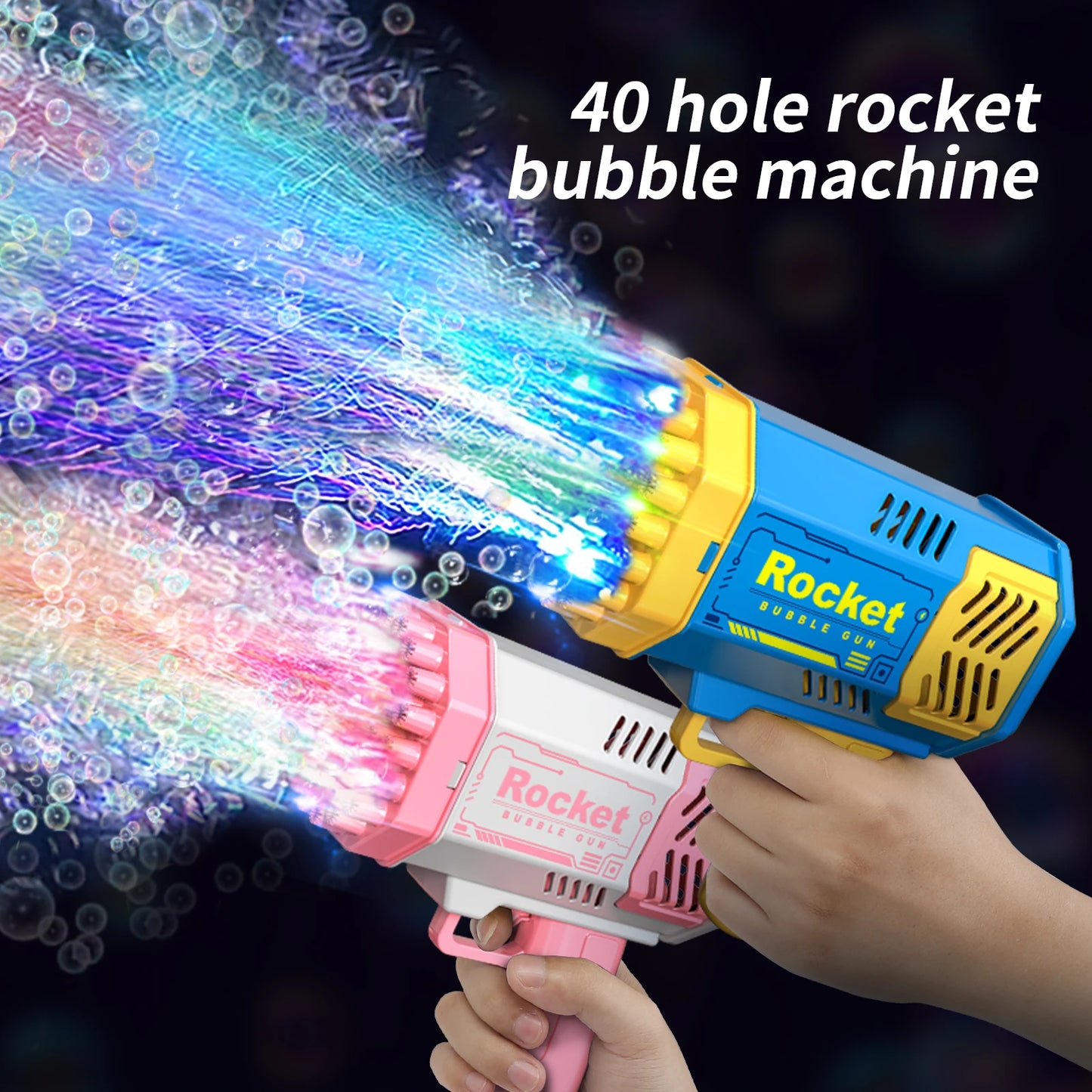 One Pack Of Children's 40 Holes Rocket Launcher Handheld Portable